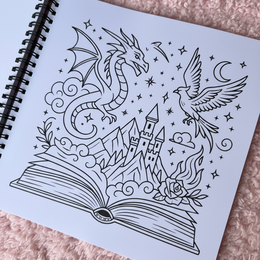 Bookish Colouring Book