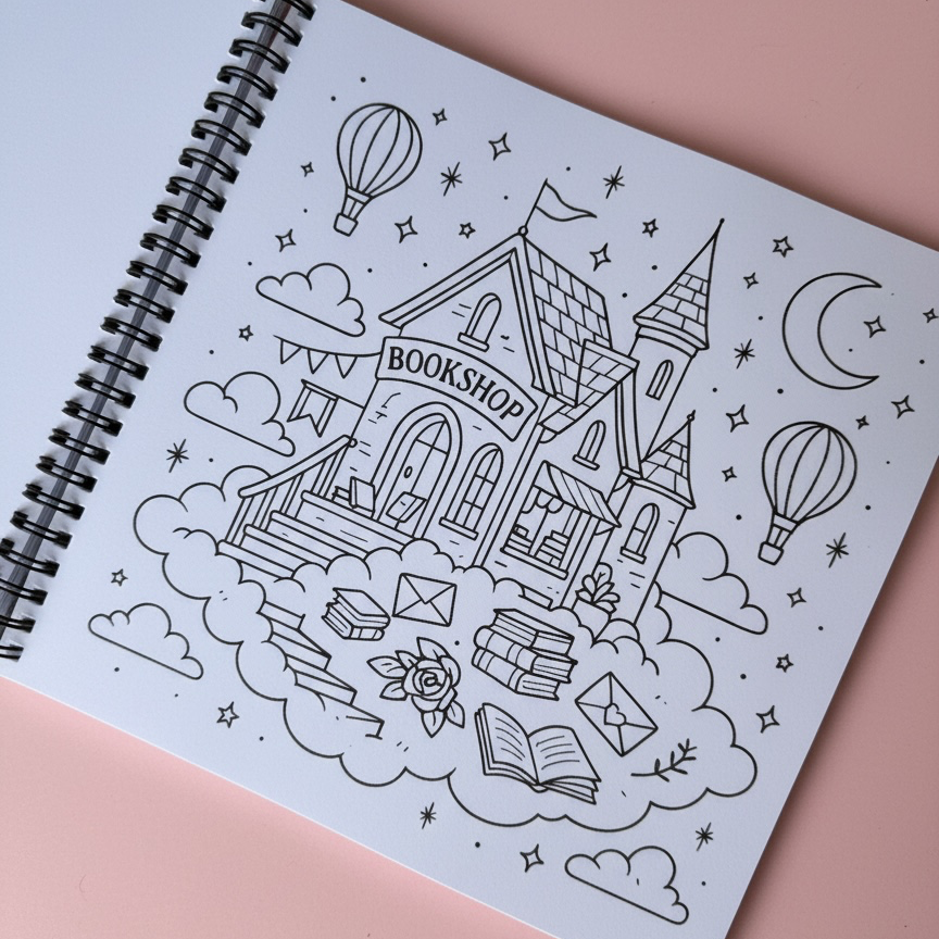 Bookish Colouring Book
